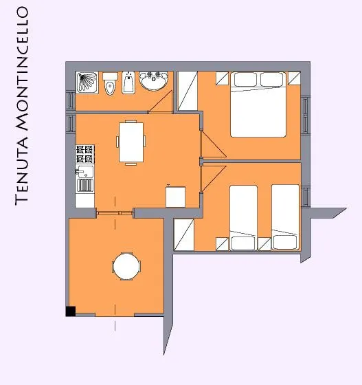 Planimetria, Trilocale 4 persone